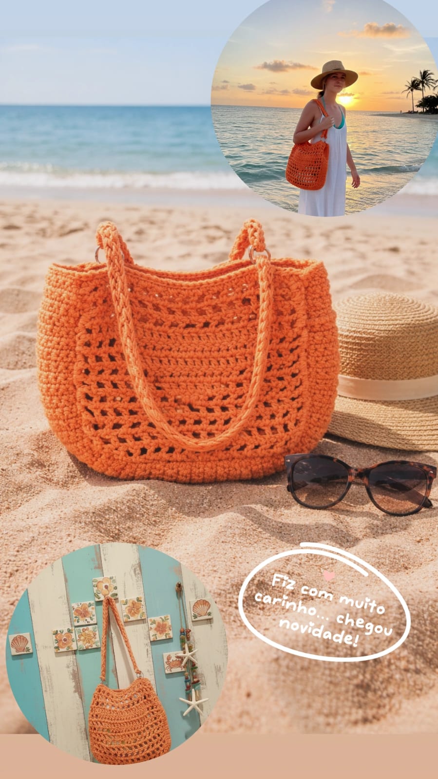 Bolsas de Crochê - Modelo 6
