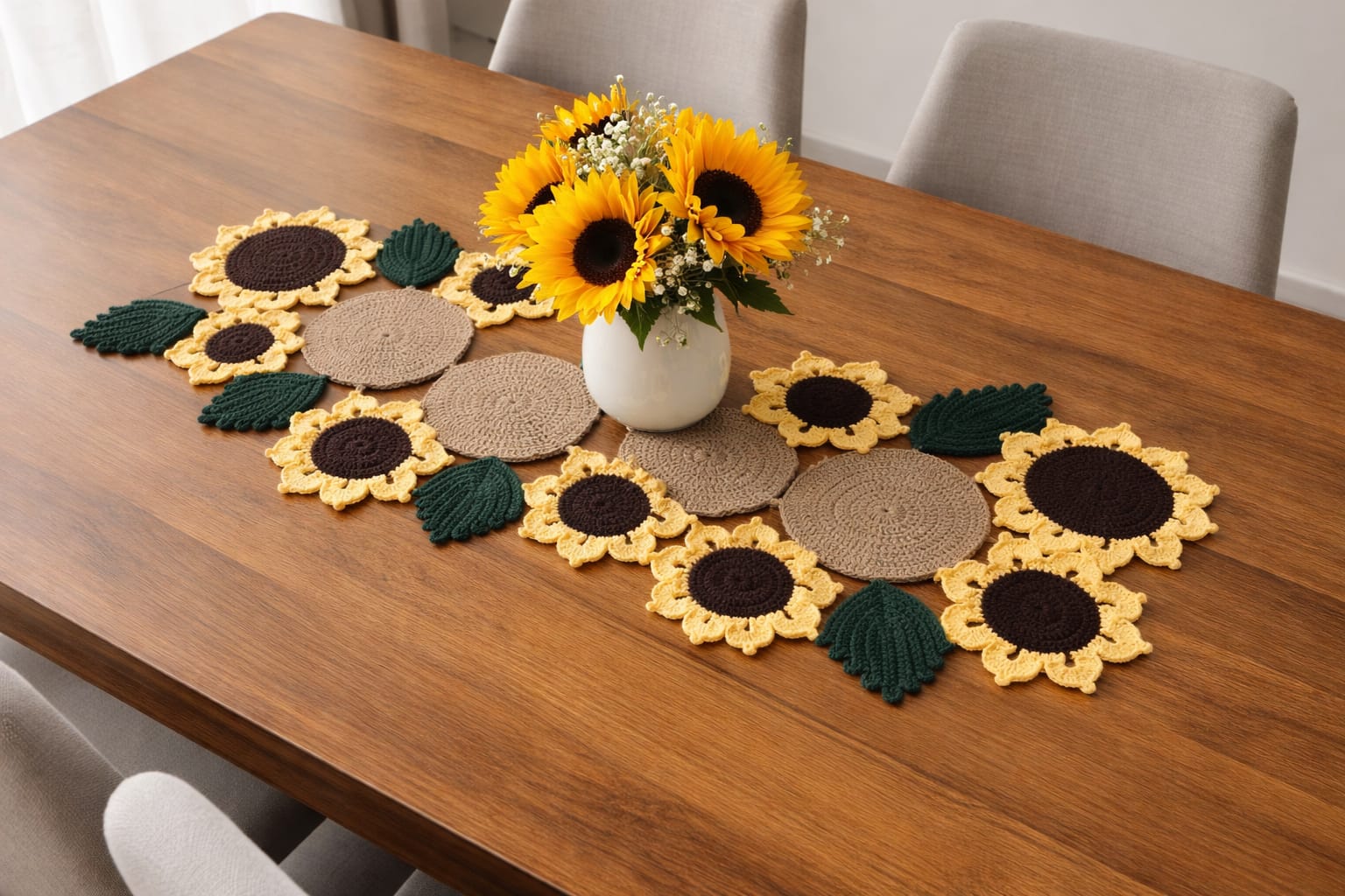 Mesa Posta em Crochê - Modelo 5