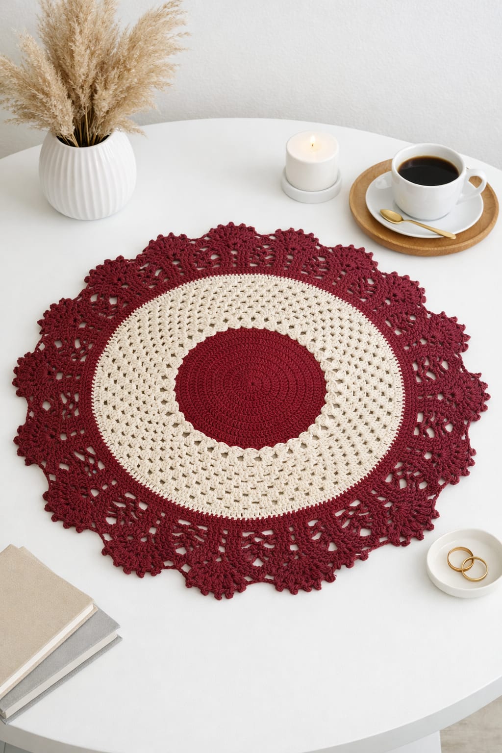 Mesa Posta em Crochê - Modelo 6