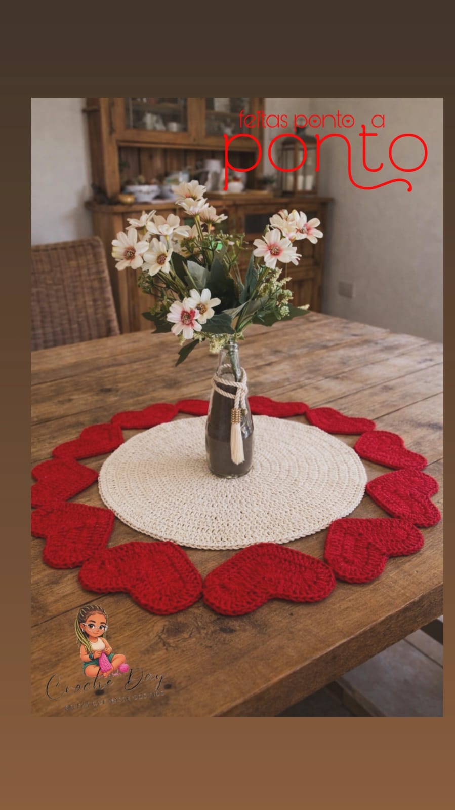 Mesa Posta em Crochê - Modelo 7